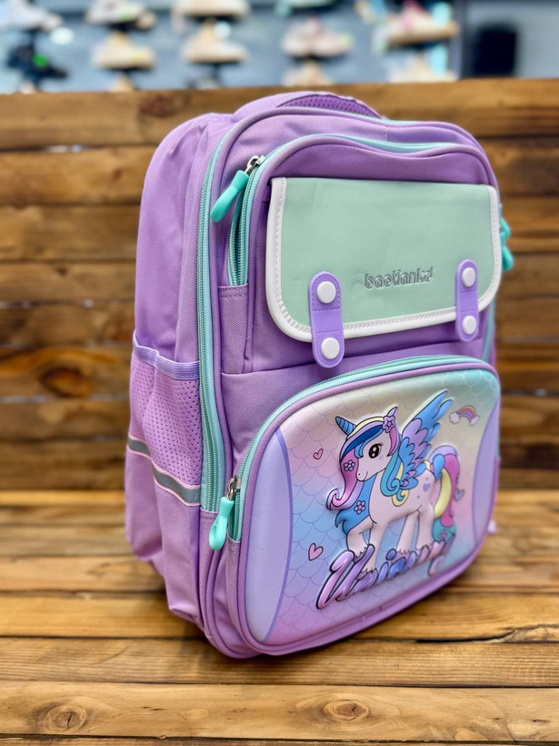 کوله پشتی وارداتی سه بعدی طرح یونیکورن (تک شاخ)