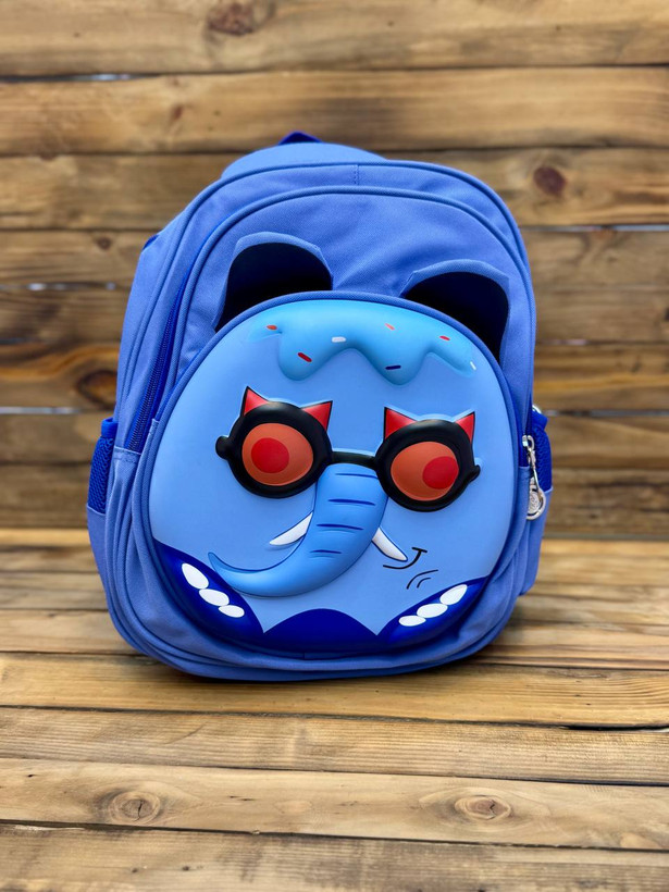 کوله پشتی وارداتی سه بعدی عروسکی فیل با عینک ریبن