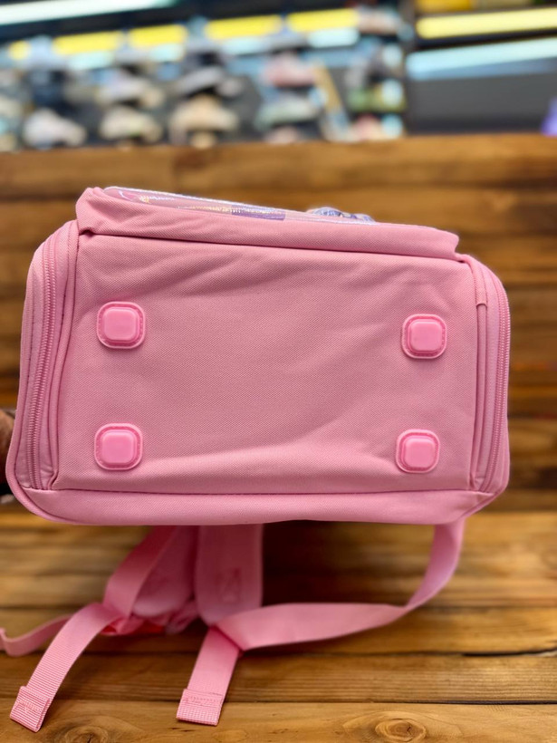 کوله پشتی وارداتی باکسی با طرح سه بعدی بازی CONTRA /رنگ صورتی