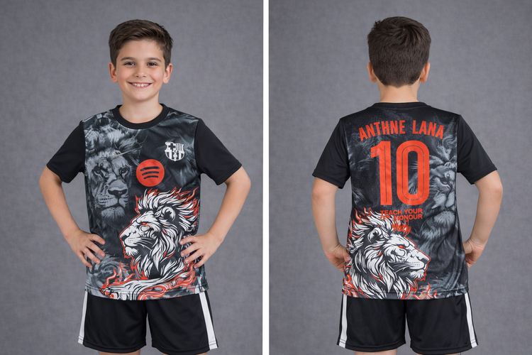 لباس فوتبال بارسلونا طرح شیر 2025