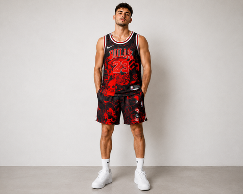 ست رکابی و شورت بسکتبال شیکاگو بولز طرح Jordan 23 | سایزبندی XL تا 5XL